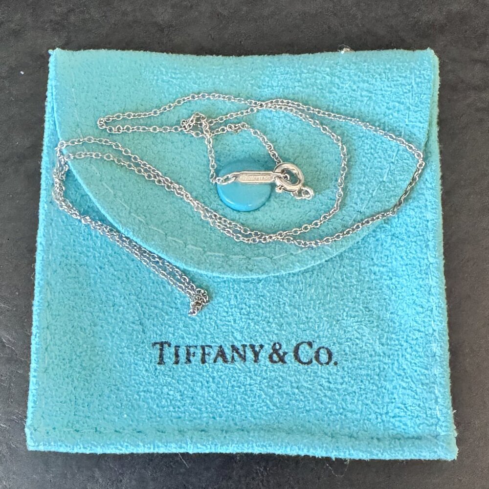 Tiffany & Co. 16” .925 Sterling Silver Chain Necklace w/ Pouch